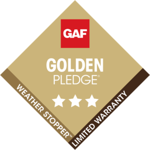 Weatherguard Roofing & Restoration | GAF Golden Pledge logo